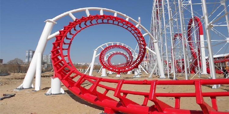 Triple Corkscrew Coaster Built in China!